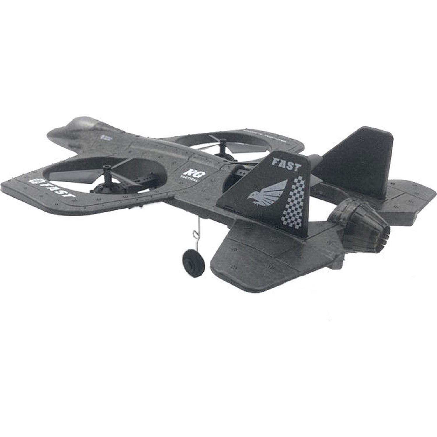 Wonky Monkey RC Quadcopter Drone Straaljager 3 Propellors Vliegtuig 2.4 Ghz Bestuurbaar Vliegtuig Zwart 08