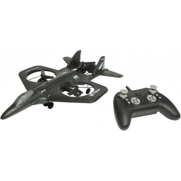 Wonky Monkey RC Quadcopter Drone Straaljager 3 Propellors Vliegtuig 2.4 Ghz Bestuurbaar Vliegtuig Zwart 09