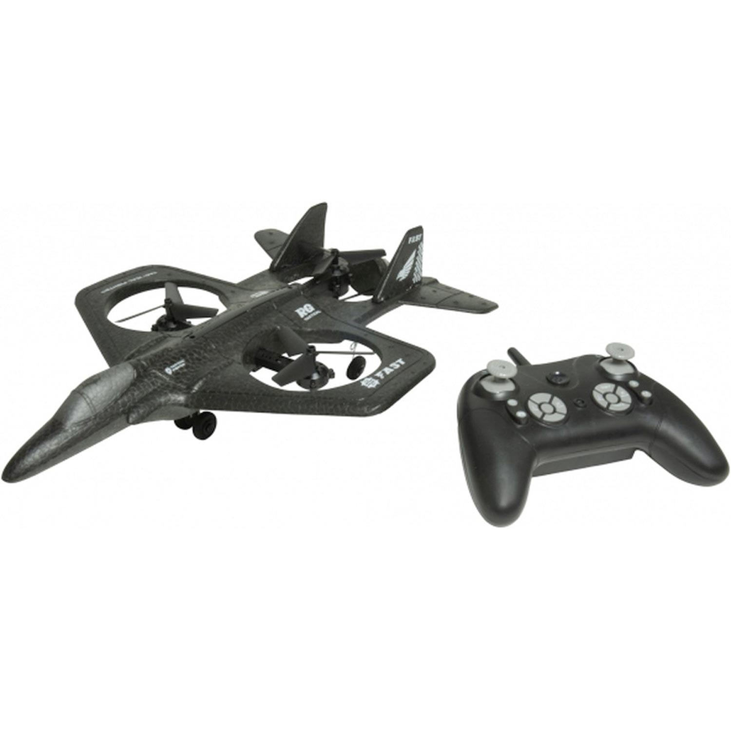 Wonky Monkey RC Quadcopter Drone Straaljager 3 Propellors Vliegtuig 2.4 Ghz Bestuurbaar Vliegtuig Zwart 09
