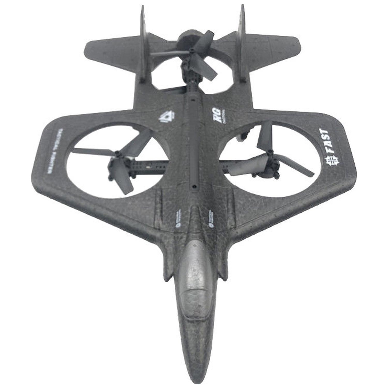 Wonky Monkey RC Quadcopter Drone Straaljager 3 Propellors Vliegtuig 2.4 Ghz Bestuurbaar Vliegtuig Zwart 10