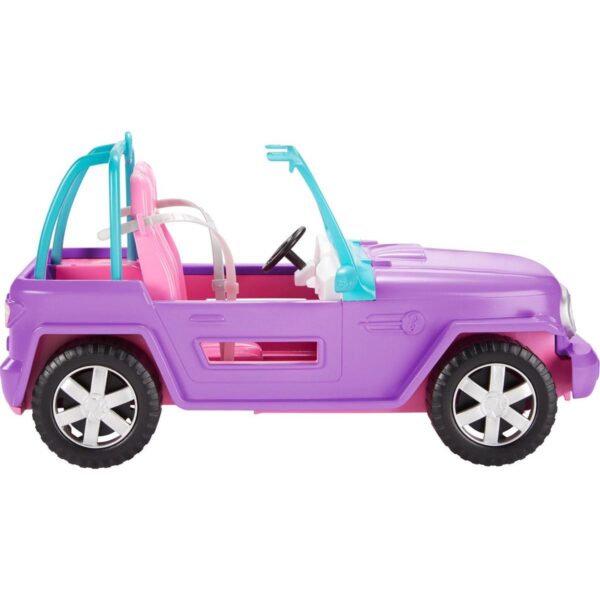 barbie beach jeep paars 01 zijaanzicht