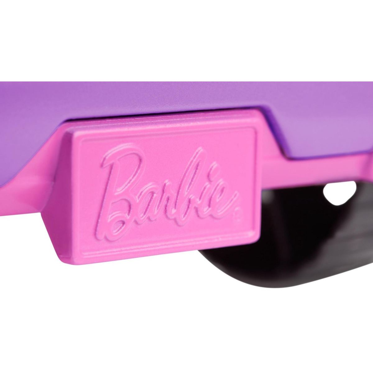 barbie beach jeep paars 02 detail kenteken