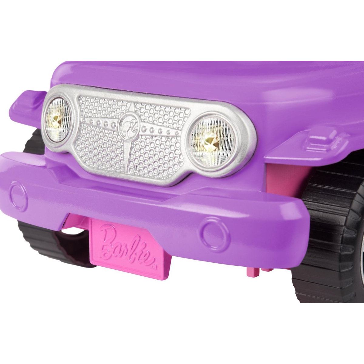 barbie beach jeep paars 06 detail voorkant