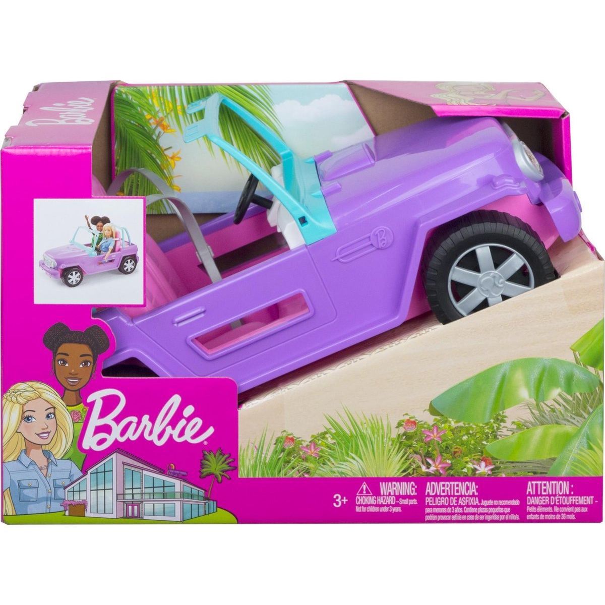 barbie beach jeep paars 07 verpakking