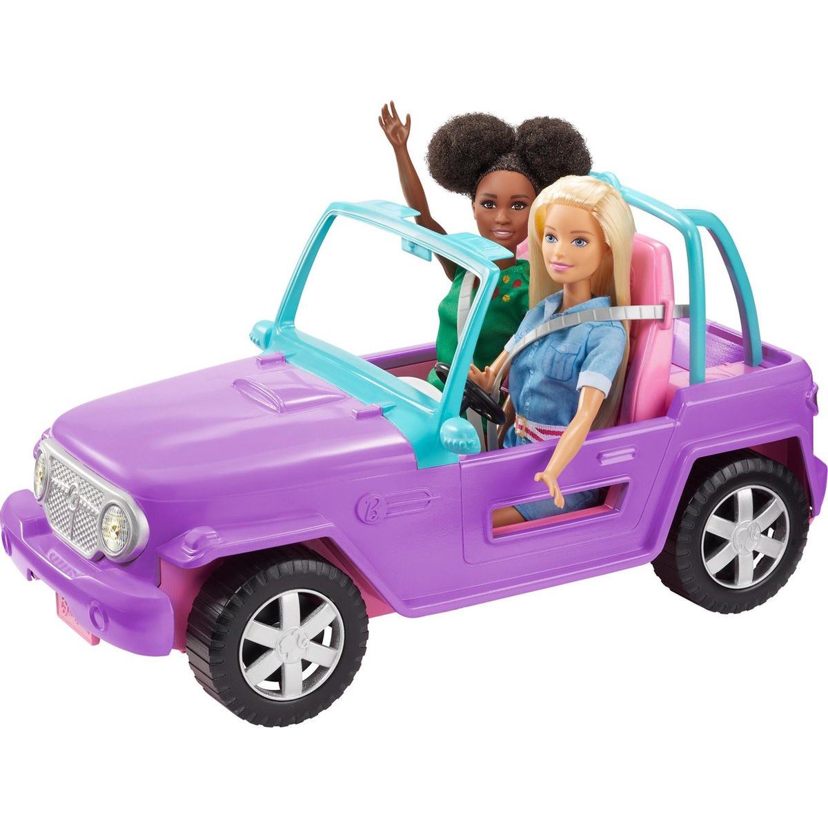 barbie beach jeep paars 08 jeep met poppen