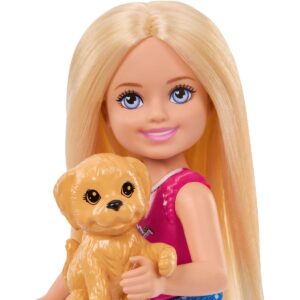 barbie chelsea outdoor avontuur kampeerset 05 detail pop met hond