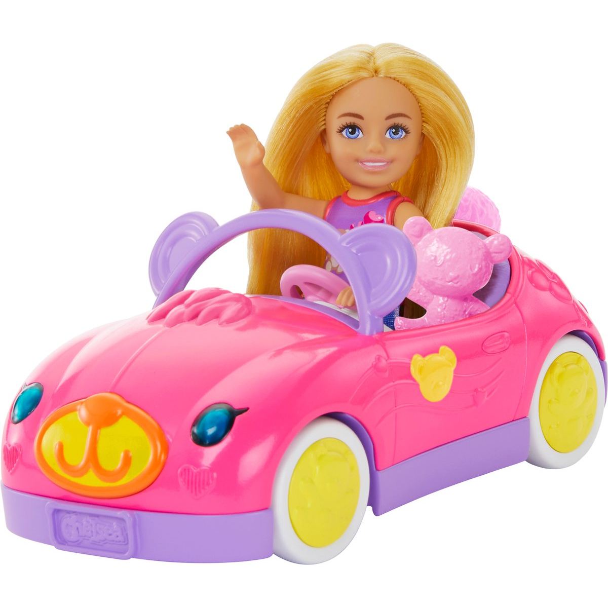 barbie chelsea pop met roze auto 05 chelsea in auto