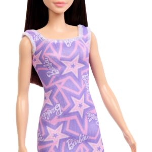 barbie pop paarse jurk met sterren 06 detail jurk met sterren