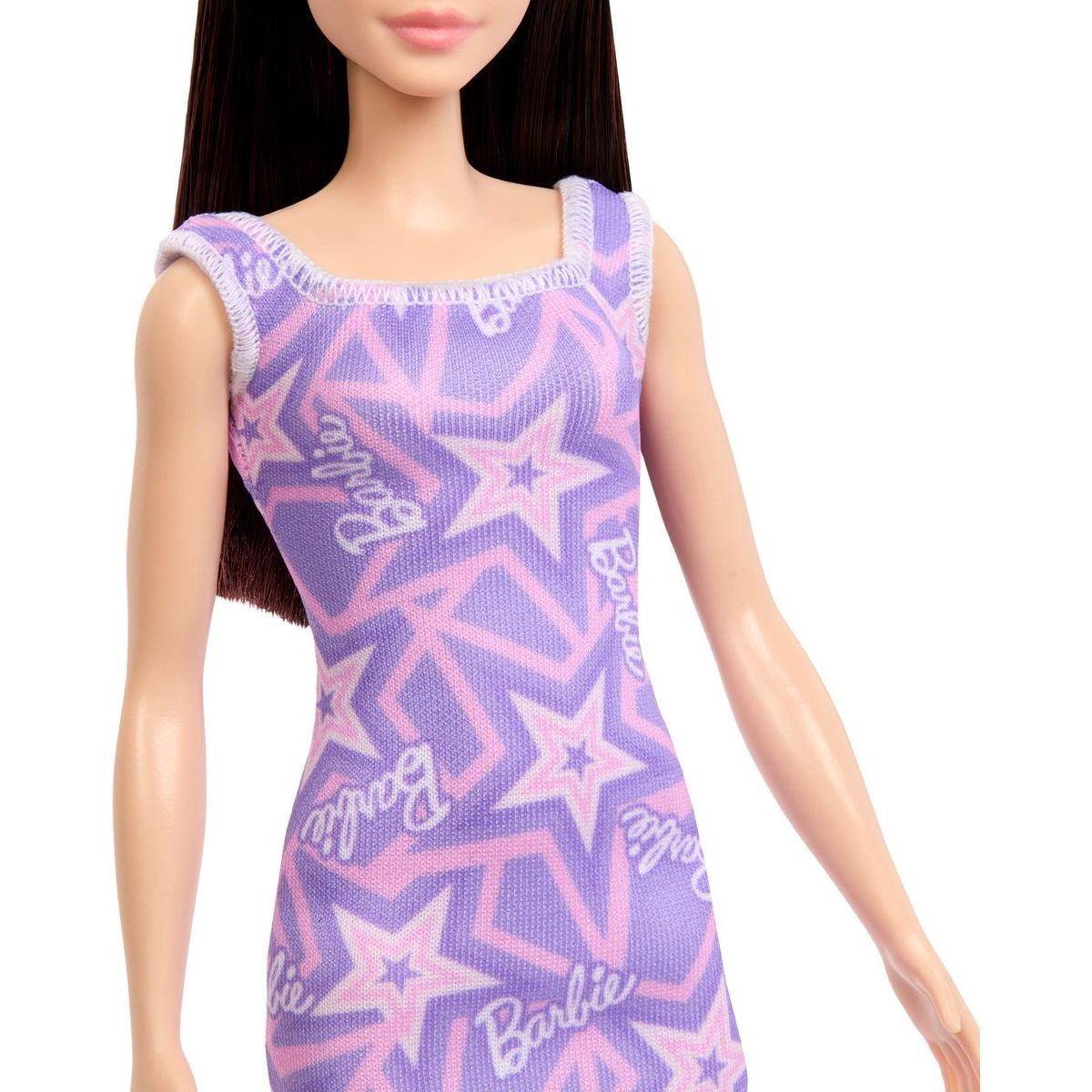 barbie pop paarse jurk met sterren 06 detail jurk met sterren