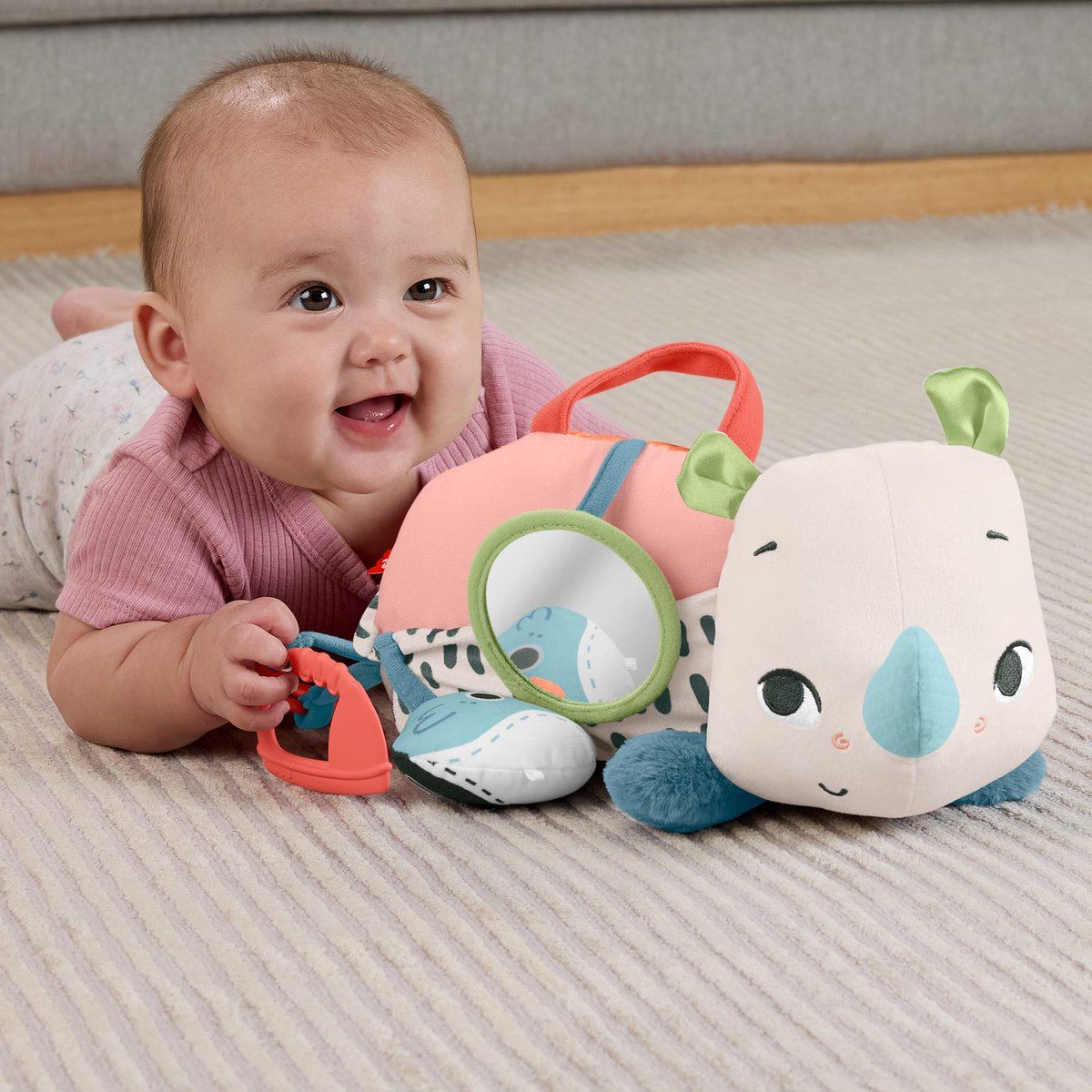 fisher price neushoorn buikspeelgoed 03 baby met neushoorn