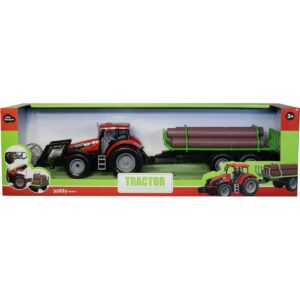 jollyvrooom tractor met aanhanger en boomstammen 01 tractor met aanhanger in verpakking