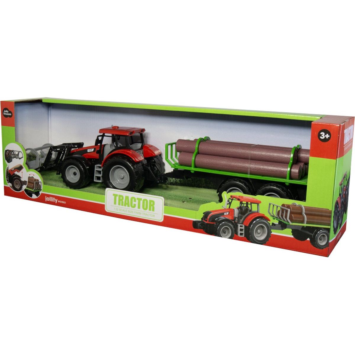 jollyvrooom tractor met aanhanger en boomstammen 02 verpakking schuin