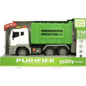 jollyvrooom vuilniswagen met licht en geluid 02 vuilniswagen in verpakking