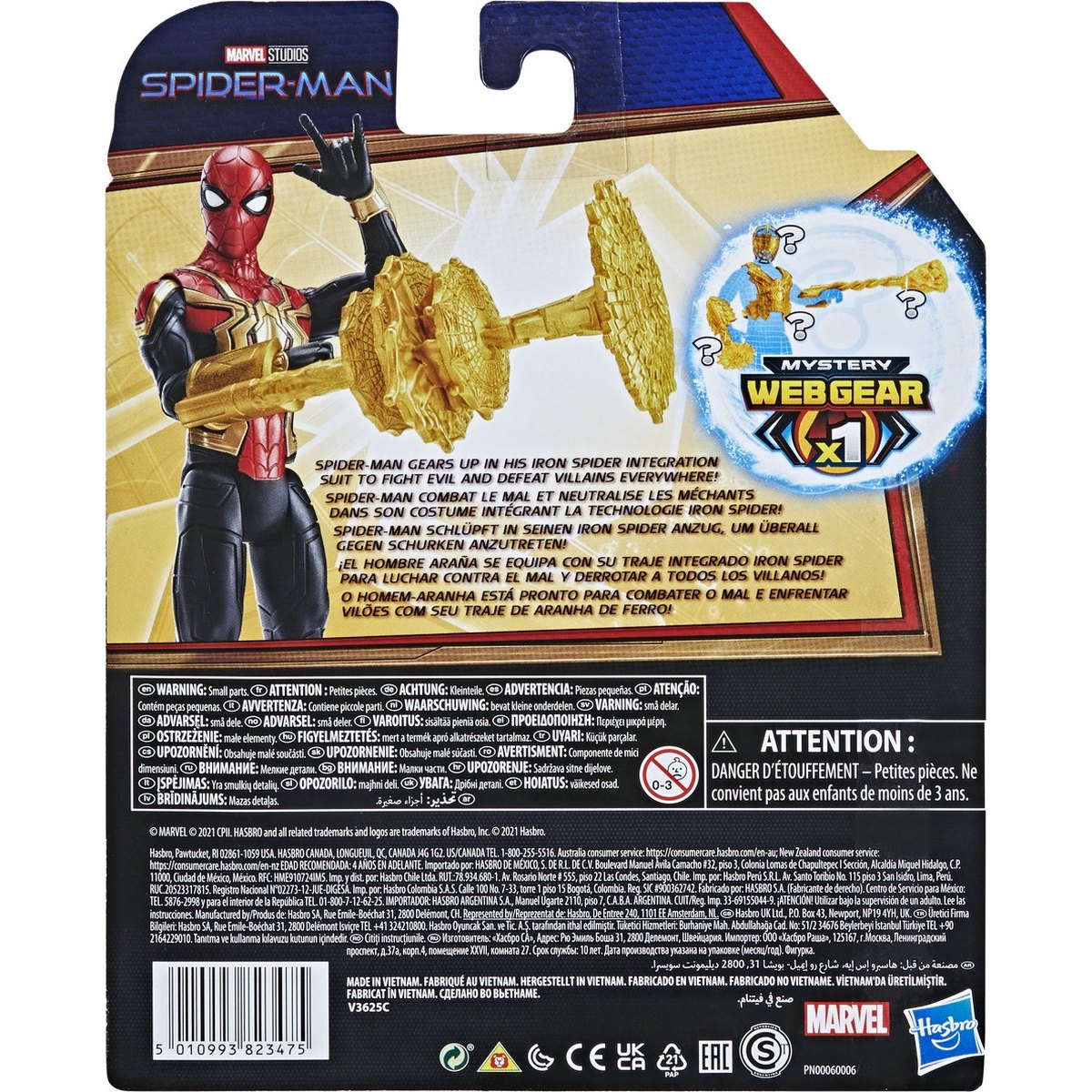marvel spider man actiefiguur met webgear 04 verpakking achterkant