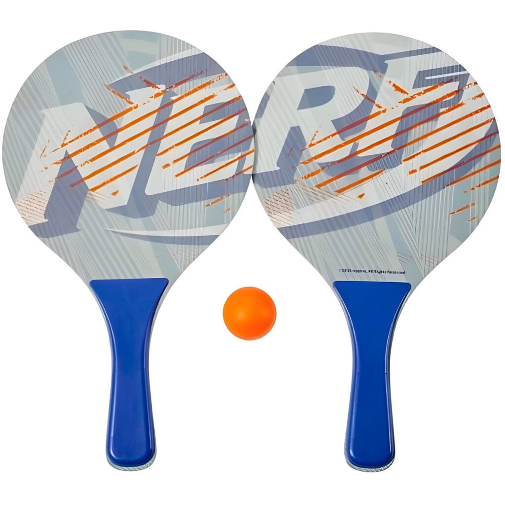 nerf bat and ball set met 2 rackets en zachte bal 01