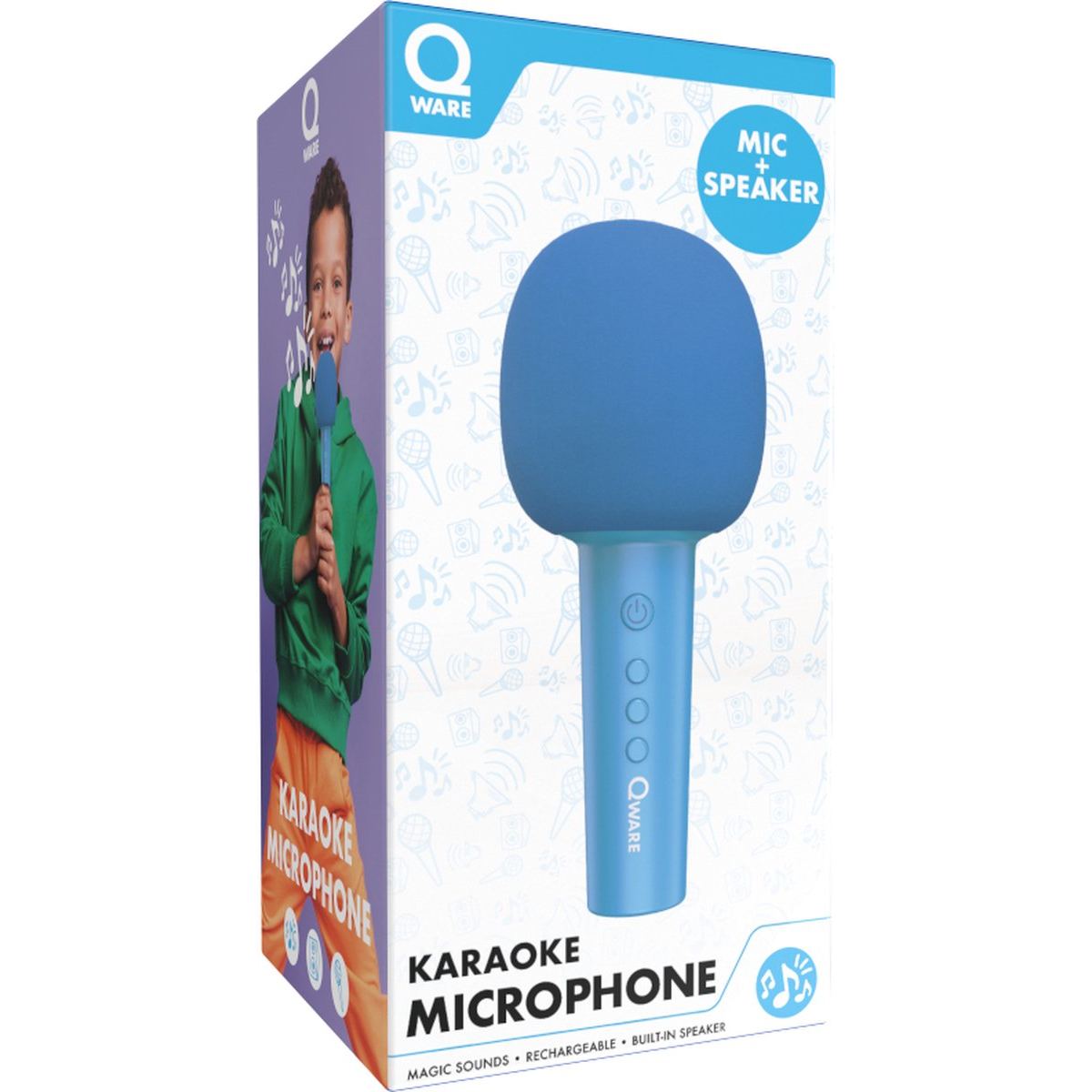 qware karaoke microfoon blauw 04 verpakking