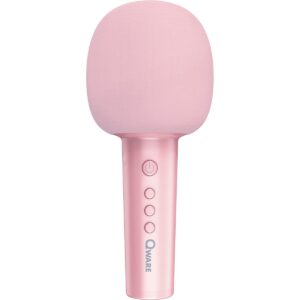 qware karaoke microfoon roze 01 vooraanzicht