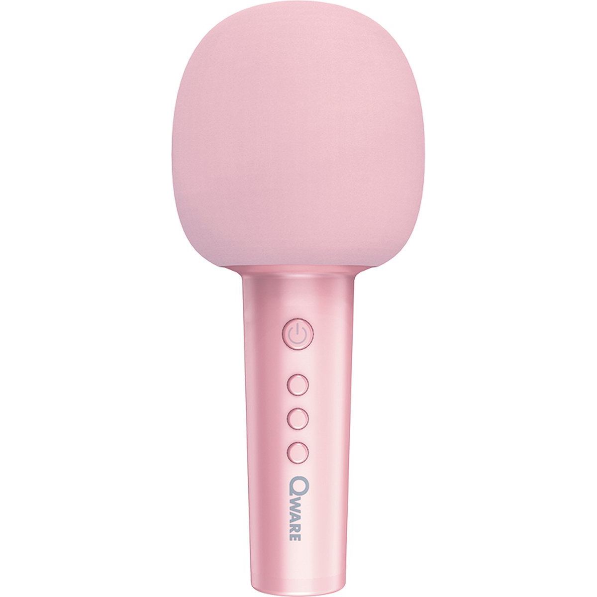 qware karaoke microfoon roze 01 vooraanzicht