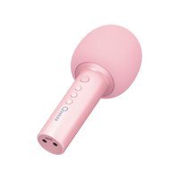 qware karaoke microfoon roze 02 schuin aanzicht