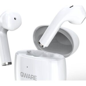 qware sound draadloze bluetooth oordopjes wit 03 detail oordopjes en oplaadcase