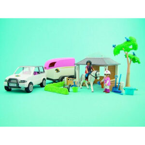 PLAYMOBIL Paarden Transporter 5667 stal en trailer 04